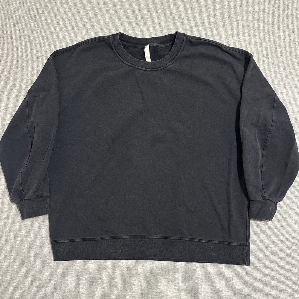 Lululemon Perfectly Oversized Crew Sweatshirt Black Pullover Womens Size 12